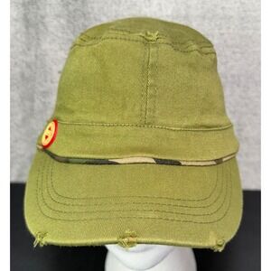 Jameson Cadet Hat Mens OSFM Olive Green Distressed Military Cap Irish Whiskey